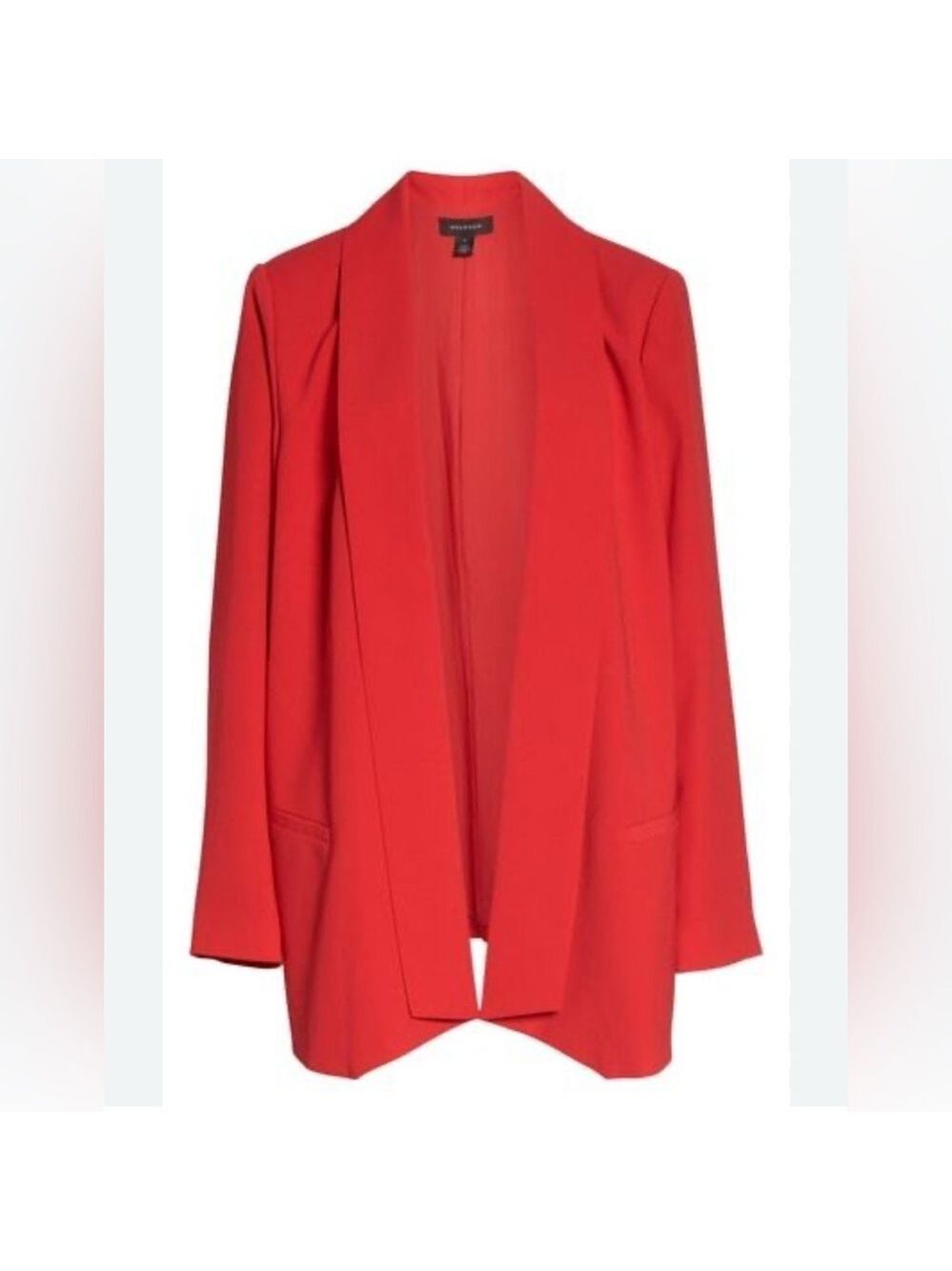 Halogen red power womens blazer Size XS long lapel open lined